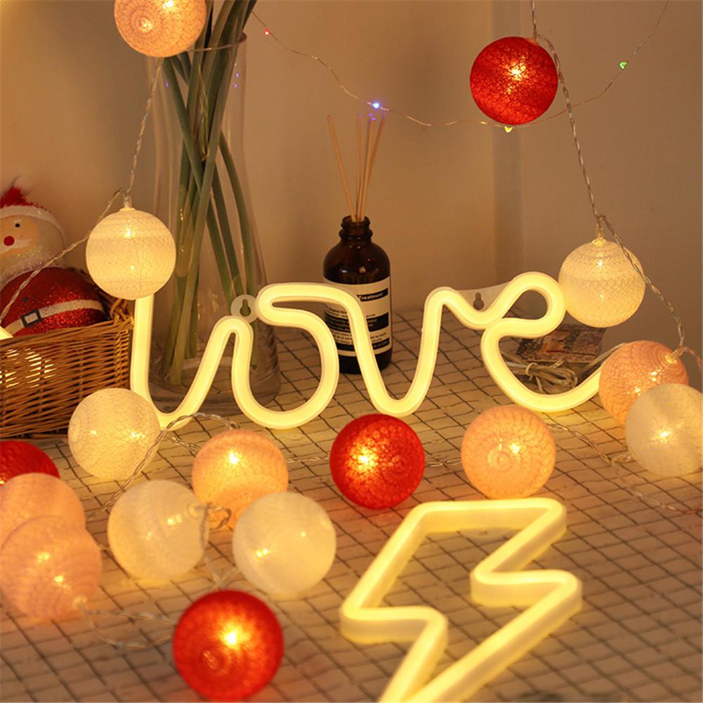 Home Decor LOVE Neon Light USB Powered Wall Decor Lamp for Party Year Decoration