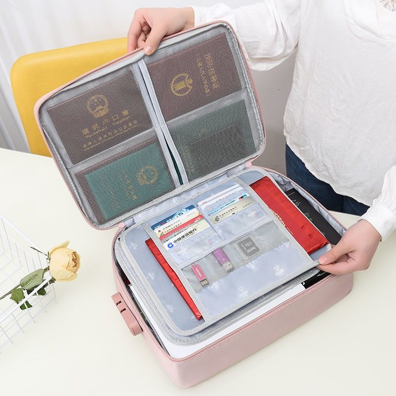 Large-capacity Document Storage Organizer Bag File Container Bills Folder File U Disk Arrange Briefcase Practical Accessories