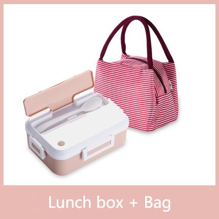 3 stuk Set Lunchbox Lekvrij Draagbare magnetron Voedsel Container Kantoor School Reizen Wandelen Kid Gezondheid Materiaal Bento doos: Pink Set