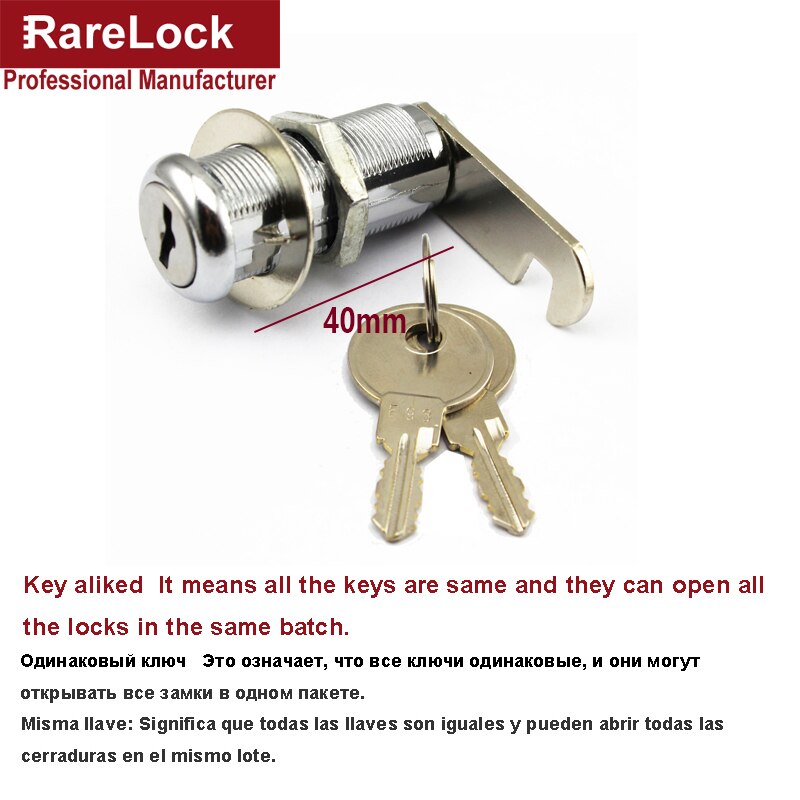 Cam Lock for Power Tool Cabinet Wardrobe Dressing Case Box Cupboard Gym Locker Mailbox Furniture Hardware Rarelock MMS243 C