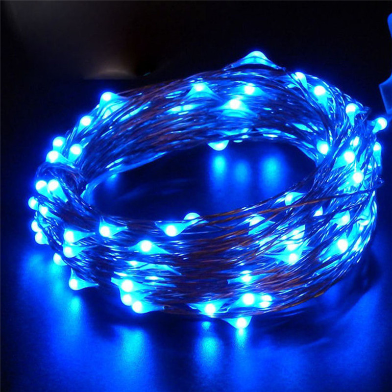 15 led 1.5m koppartråd fe kork flaska propp för glas hantverk led ljusslinga bröllop jul år dekoration: Blå
