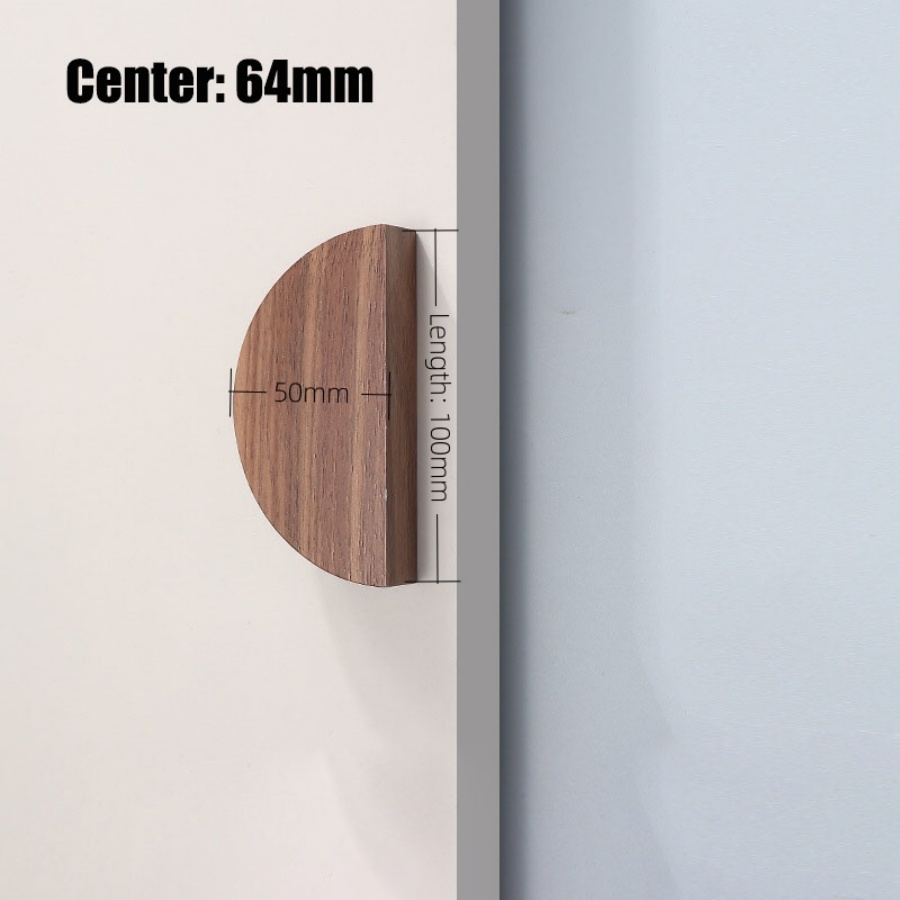 Manijas de puertas de gabinete de madera, perillas de cajón semicirculares, tiradores de armarios, muebles de armario para habitación de niños, manijas de madera semicirculares: Rojo