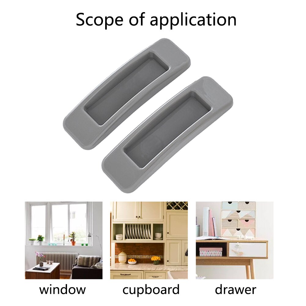 2 stk dører selvklebende skyveskap hjem lim type rektangel skuff økonomiske vinduer håndtak garderobe trekke abs knott