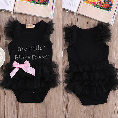 VS VOORRAAD Baby Bodysuit Baby Meisjes Kleding Kanten Ruches Mouw Bodysuit Jumpsuit Outfits One-stukken