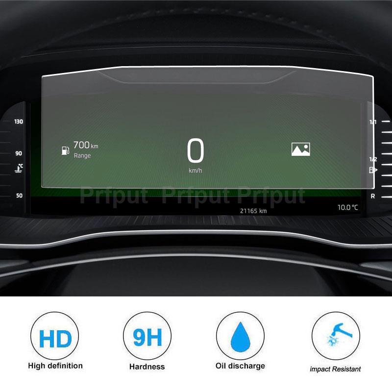 Auto Navigtion Gehard Glas Lcd Scherm Beschermende Film Sticker Dashboard Guard Voor Skoda Octavia A8 Accessoires: for instrument
