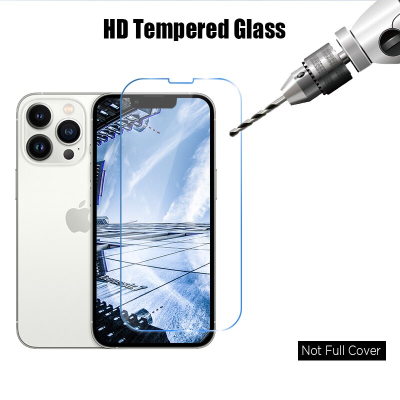4PCS Screen Protector on iPhone 13 12 Pro Max Mini Protective Glass For iPhone 11 Pro Max clear phone glass