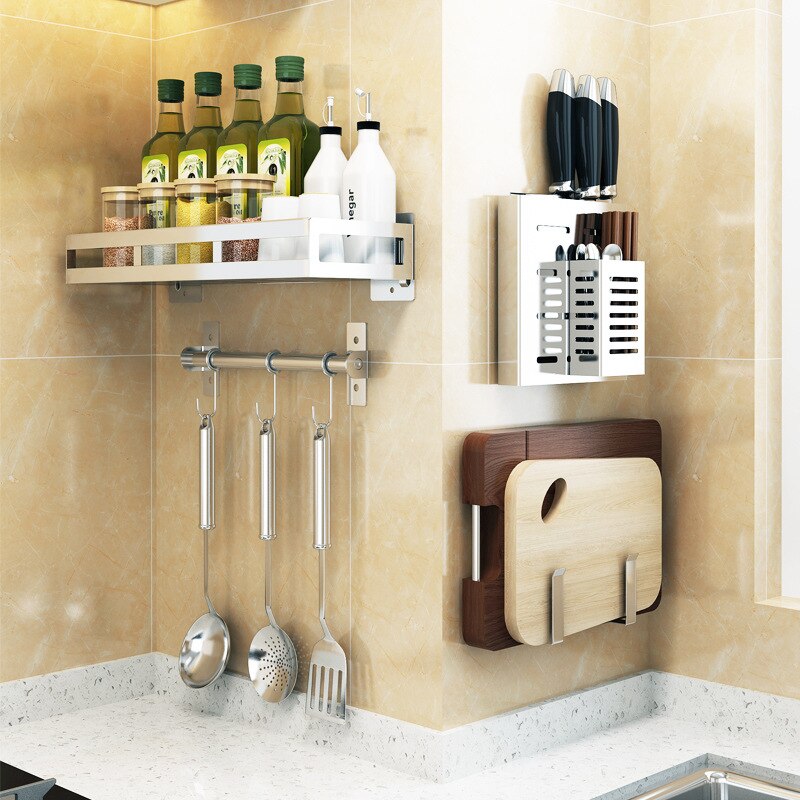 Rvs Perforatie-Gratis Keuken Plank Muur Gemonteerd... – Grandado