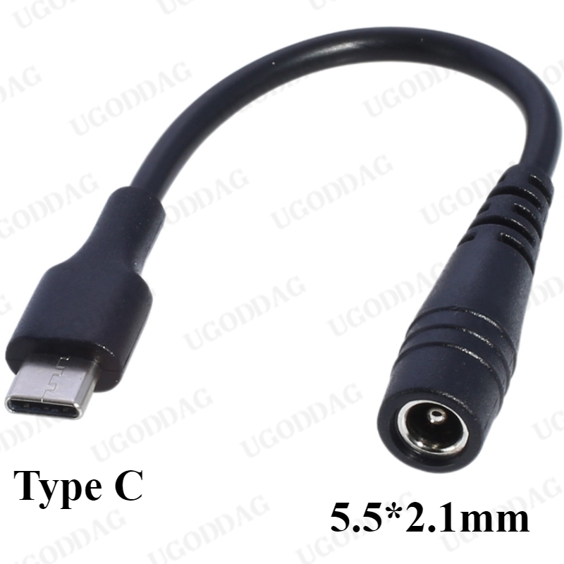 Câbles DC type-c femelle à 5.5*2.1 femelle, prise d'alimentation 5521, connecteur d'alimentation cc, adaptateur 5.5x2.1, convertisseur USB Type C: Default Title