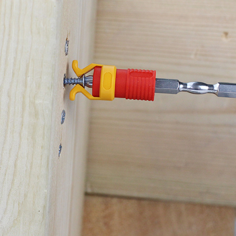 2Pcs Generic plastic Screw Holder Clamper Fixing Set Screw Screw Holder Bit Fixing Sleeve Woodworking Tools Universal