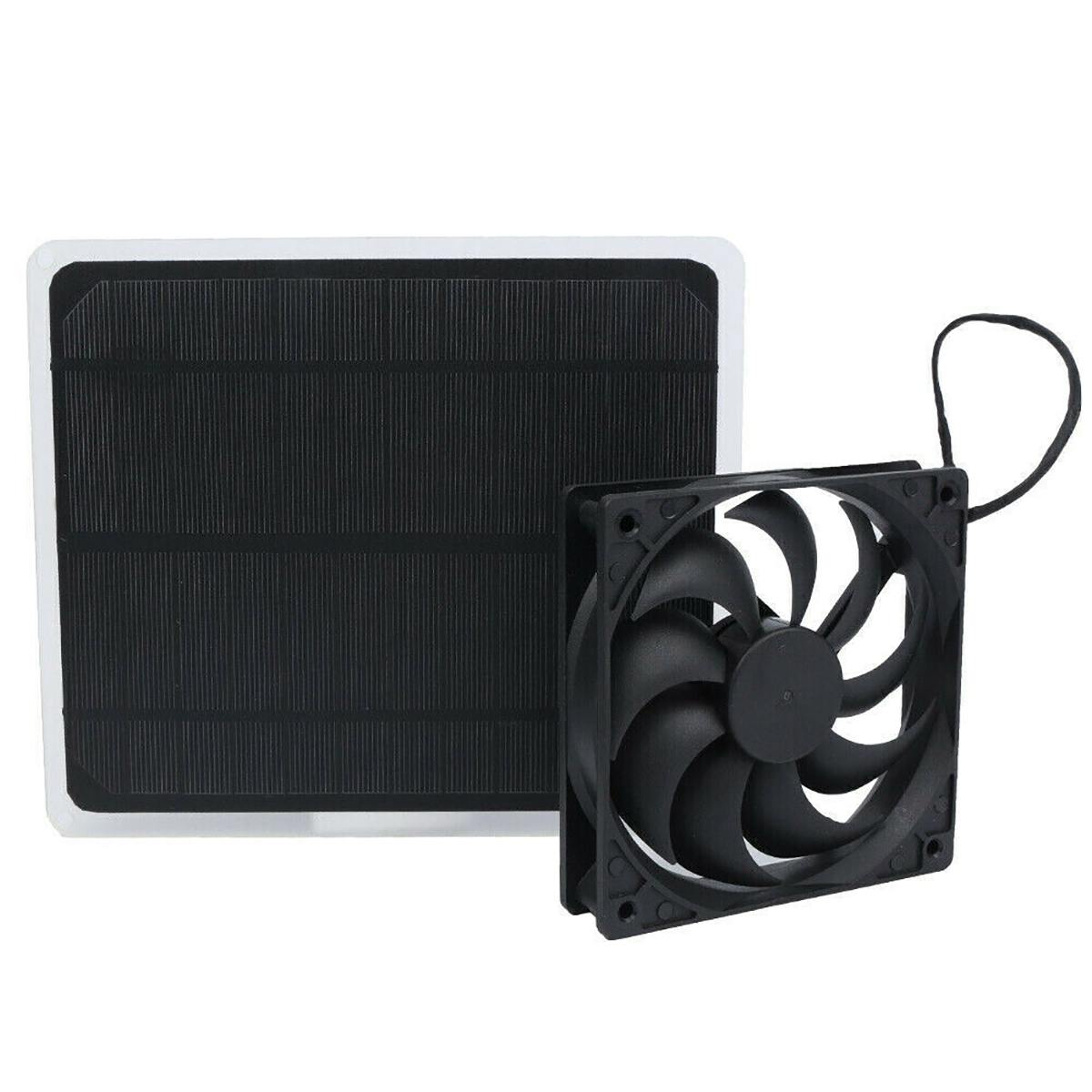 Usb solpanel drevet blæser 12v 10w solar mini ventilator til kæledyr hus drivhus rv tag udstødningsventilator bil oplader klip kabel