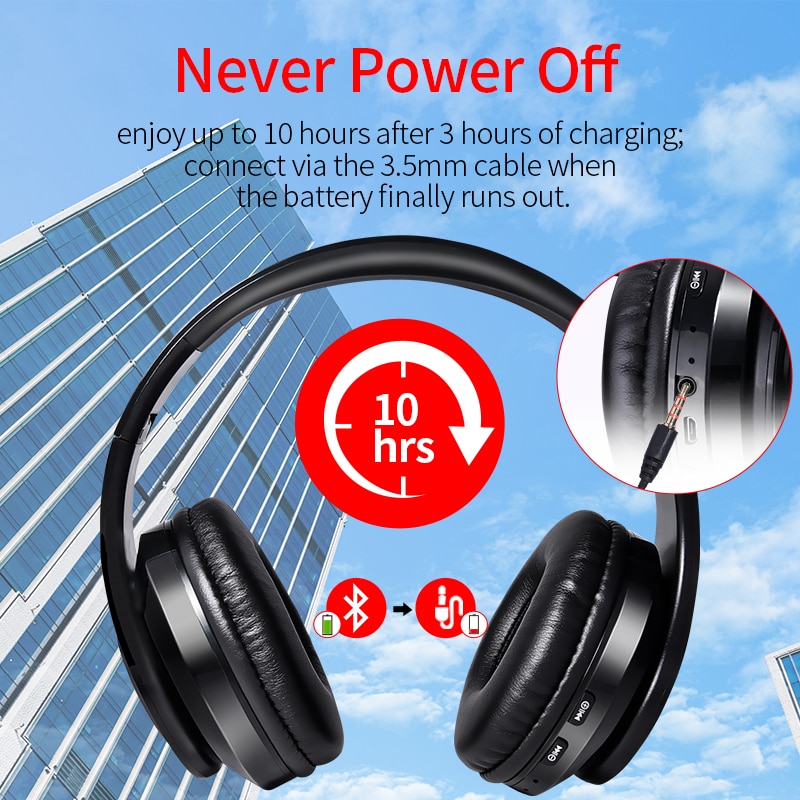 Wireless Headphones Bluetooth Headset Foldable Stereo Headphone Gaming Earphones Support TF Card With Mic For PC All phone Mp3
