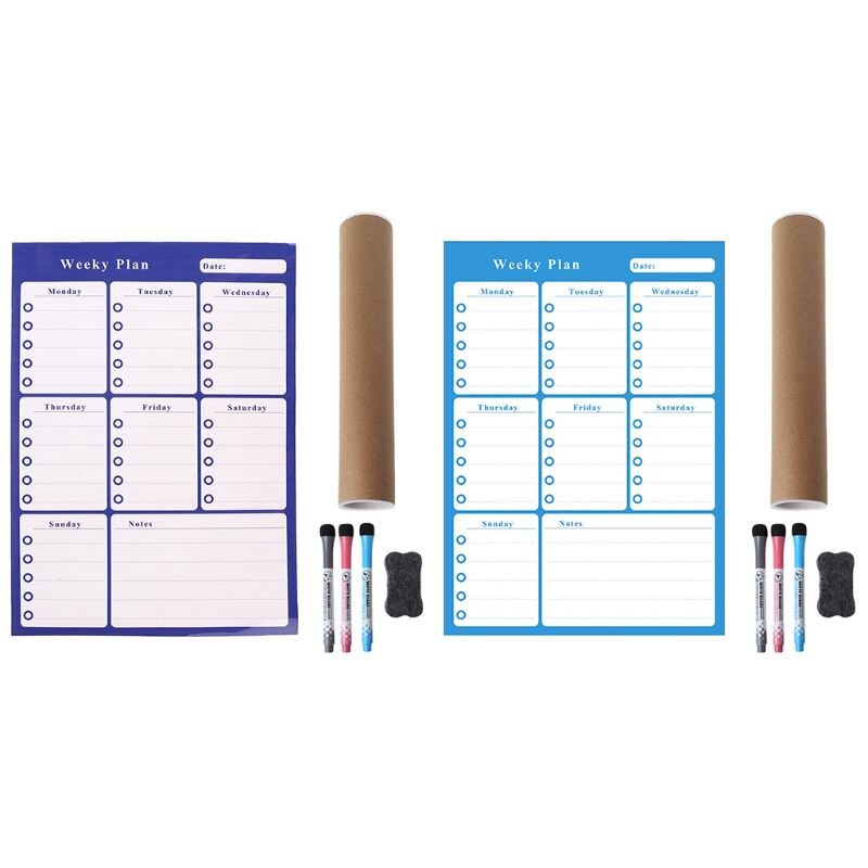 A3 Wekelijkse Planner Zachte Magnetische Whiteboard Magneten Tekening Message Board P9YA