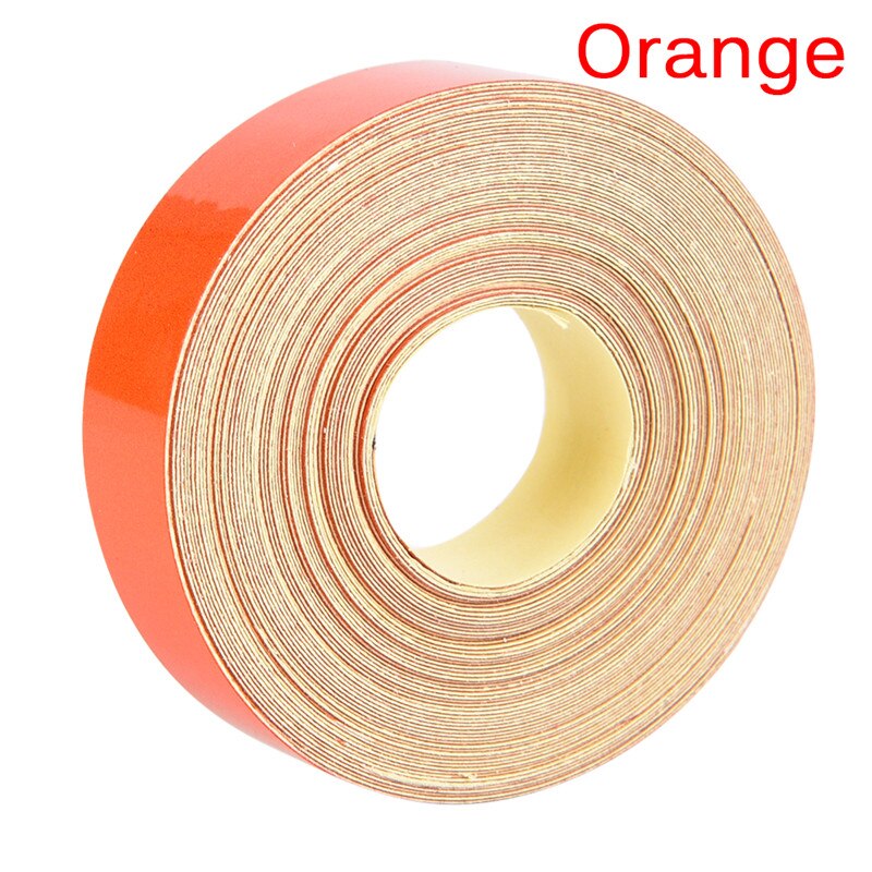 Auto Car Tape Light Reflective Sticker 5M Light Sensitive Straight Strip Reflector Visual Warning Figments Safe Bike Motorcycle: Orange