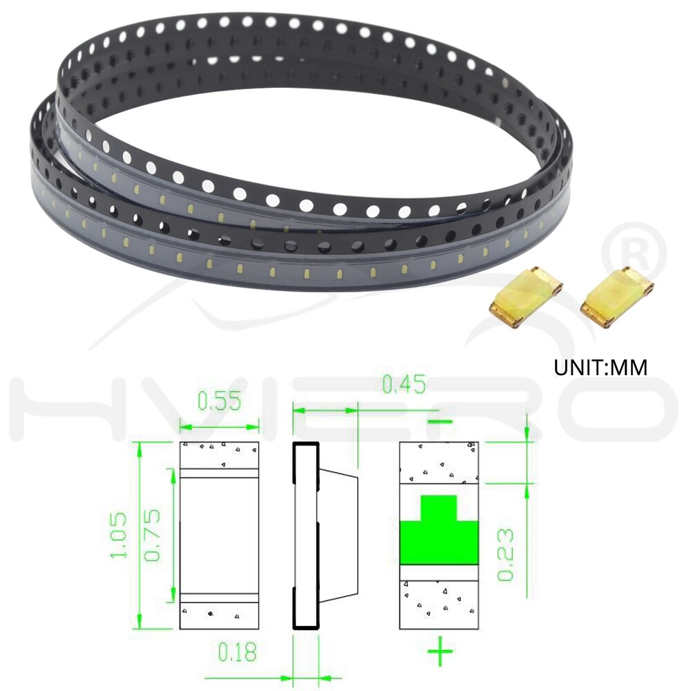 100Pcs 20MA SMT 0402 Ultra Bright Warm White Green Blue Yellow Pink Orange Diode LED Lamp Light Emitting Diode Decorative Lights