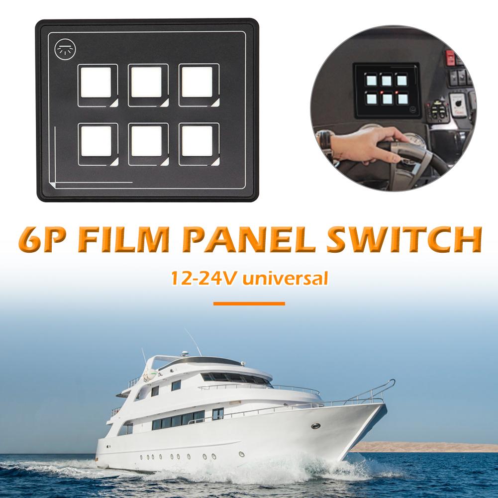 Durable Touch Screen Switch Panel Waterproof Car Boat 6 Gang Touch Screen Switch Panel Touch Control Panel Box for Home