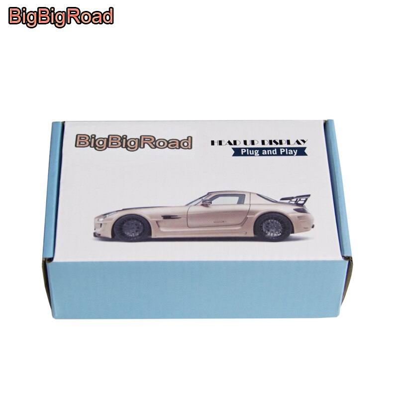 BigBigRoad Car HUD Head Up Display Windscreen Projector OBD2 Port For Mitsubishi Triton L200 L300 Outlander Sport ASX RVR Pajero