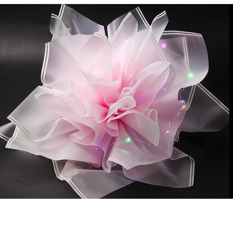 20pcs cellophane semi transparent frosted wrapping paper waterproof flower bouquet packaging festive party packing paper decor