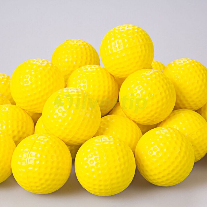 10 piezas de plástico pelota de Golf al aire libre deportes amarillo suave elástico pelotas de Golf práctica de entrenamiento bolas de entrenamiento