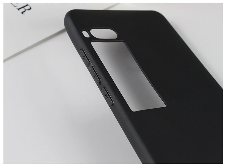 Silikon-tpu-schutzhülle für meizu Profi 7 7 matt schwarz 7 weich