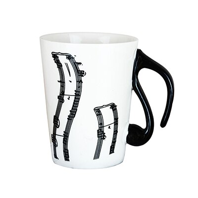 Transhome-taza de cerámica creativa para café, taza de café con nota Musical de Piano, taza de té, taza de viaje de porcelana para Taza de leche: C