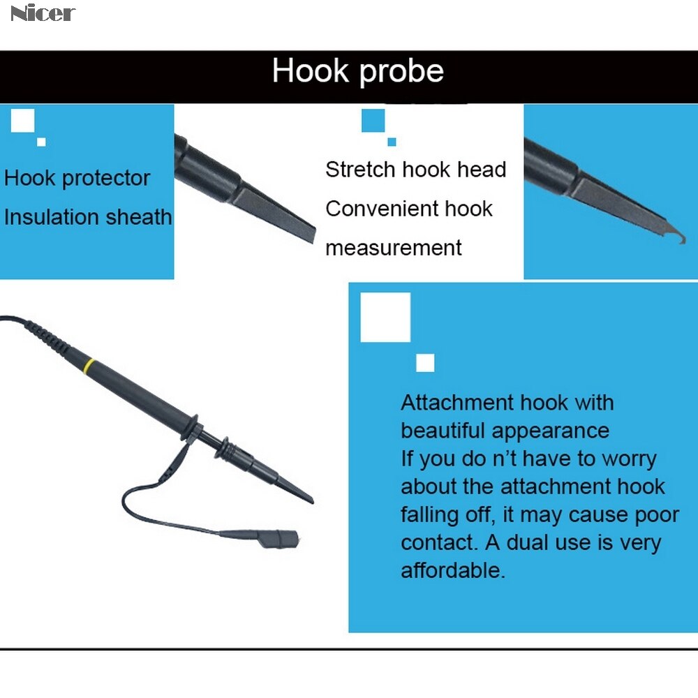 P4100 Universele 100:1 High Voltage Probe Voor Oscilloscopen Voor Rigol Atten Owon Siglent