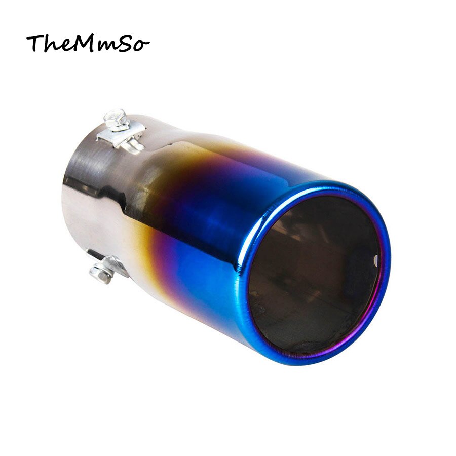 68.8mm Automotive employed universally exhaust muffler tail throat stainless steel exhaust pipe can tail throat Roast blue