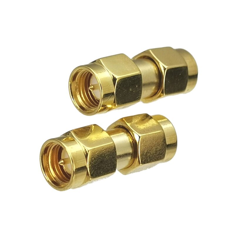 1 Uds adaptador de conector SMA RP-SMA a SMA RPSMA enchufe macho y conector hembra convertidor Coaxial RF recto latón