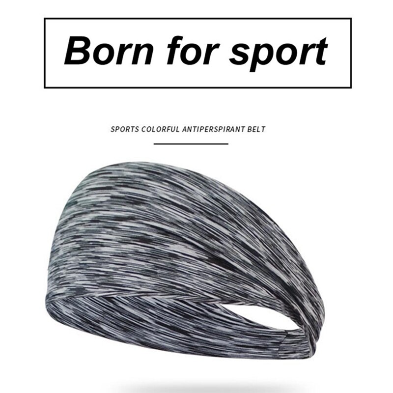 1Pc Sport Haarband Yoga Zweet Band Voor Vrouwen Mannen Running Fitness Hoofdband Mode Elastische Tulband Effen Kleur Haarband