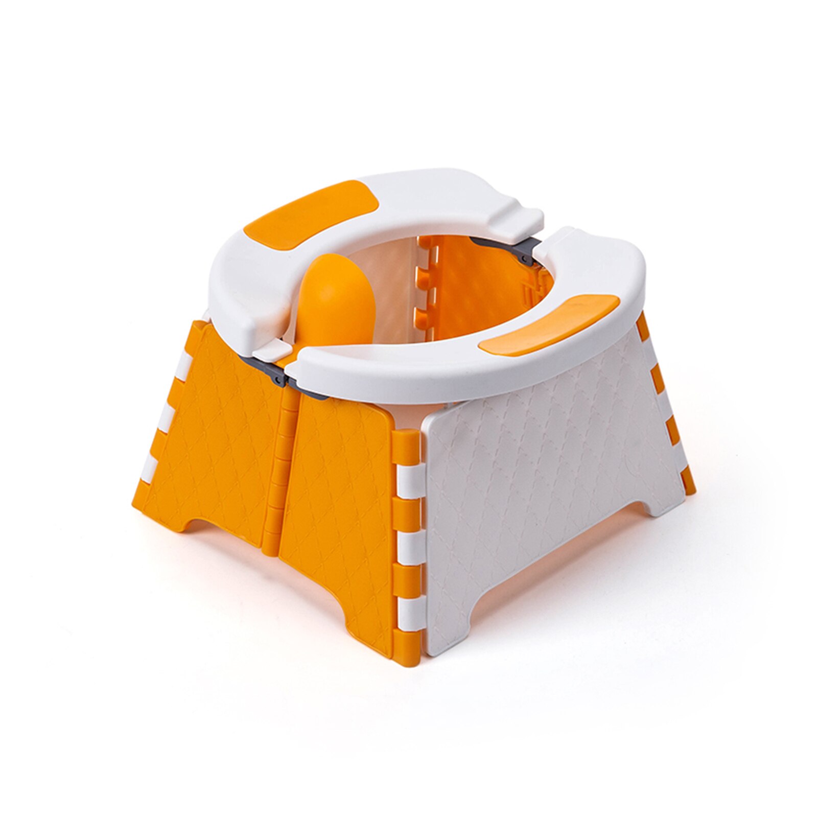 Faltbare Reise Töpfchen Wc Sitz freundlicher Töpfchen Sitz mit Spritzen Schutz 30 Kunststoff Taschen Lagerung Tasche Tragbare Töpfchen Ausbildung Sitz: Orange