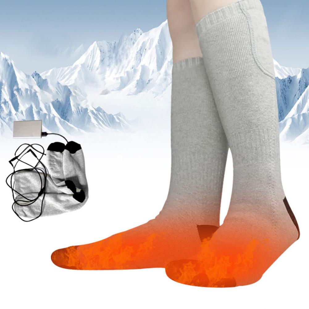 Tykk varmere varmesokker elektriske varmesokker oppladbare varmesokker unisex fotvarmere termiske sokker for camping