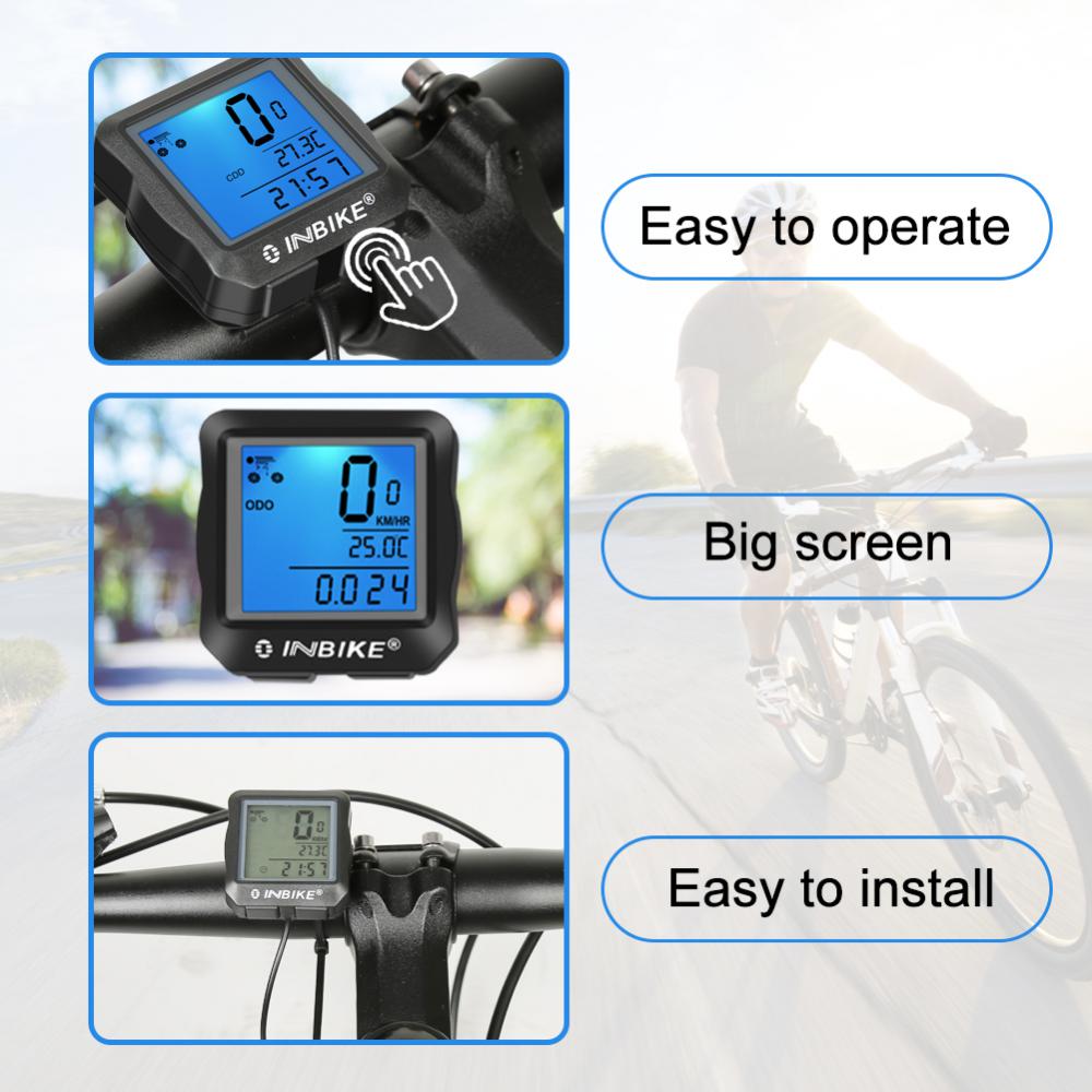 Waterproof Bicycle Computer Wireless And Wired MTB Bike Cycling Odometer Stopwatch Bike Speedometer Watch LED Digital Display