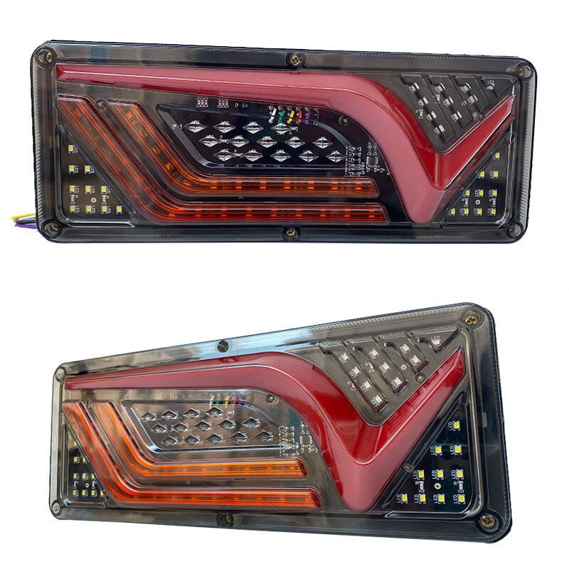 2pcs 12/24v dynamische LED LKW Rücklicht Blinker hintere Bremslichter Rückfahr leuchte Anhänger LKW Bus Wohnmobil Wohnwagen