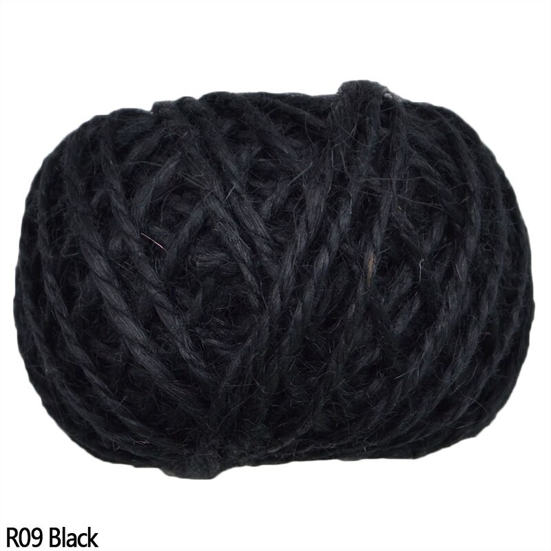 30m/ rullar 2mm naturligt hamparep diy-etikett hängrep bröllop hemtillbehör dekorativ garn jutesnöre trädgårdssnöre: R09