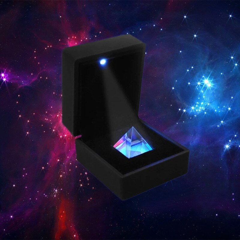 60*60*60mm pyramid polygonal prism physical optics color refraction prism high pyramid crystal glass prism