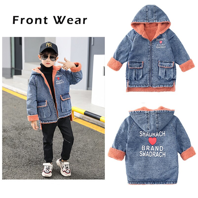 Children Denim jacket boys clothes Autumn Winter Outerwear Halloween Clothes Kids coat for girls 3-10Y