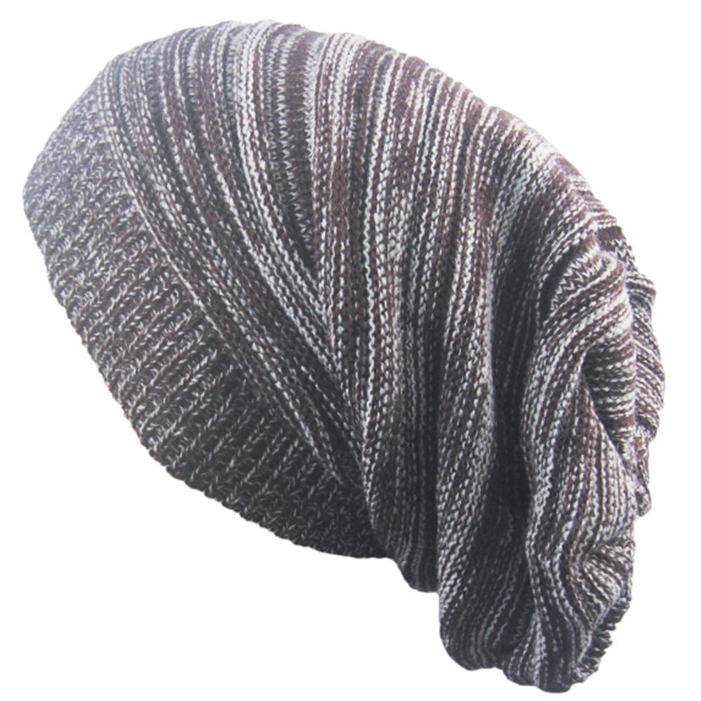 Unisex kvinders herre strik baggy beanie hat vinter varm overdimensioneret ski cap  mz005