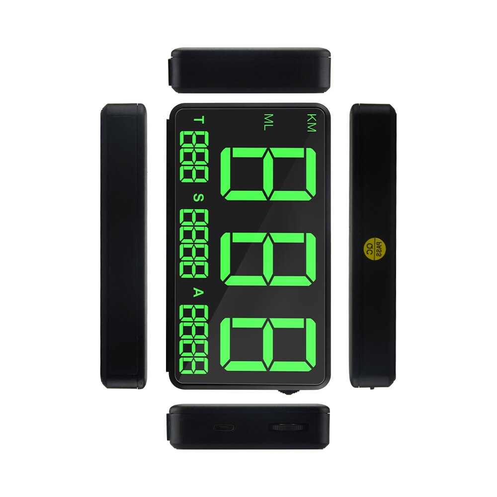 Digital bil gps speedometer  c80 green screen speed display  c80 højde display til bil lastbiler motorcykel head up display bil