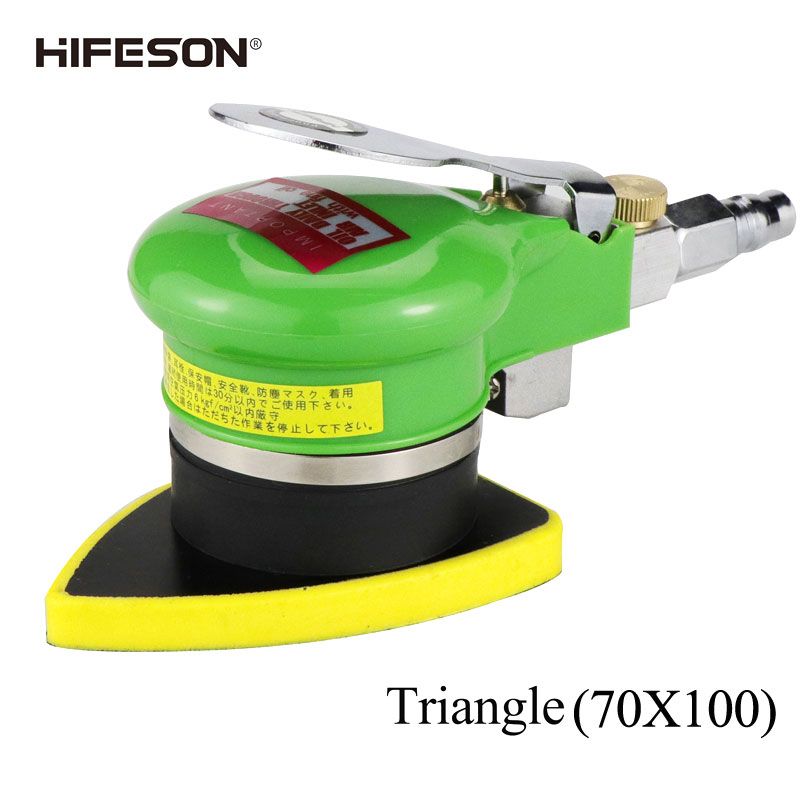 Ponceuse Pneumatique Triangulaire 12000 Tr/min - Pour Polissage & Meulage Bois, Métal, Pierre - 75x100mm