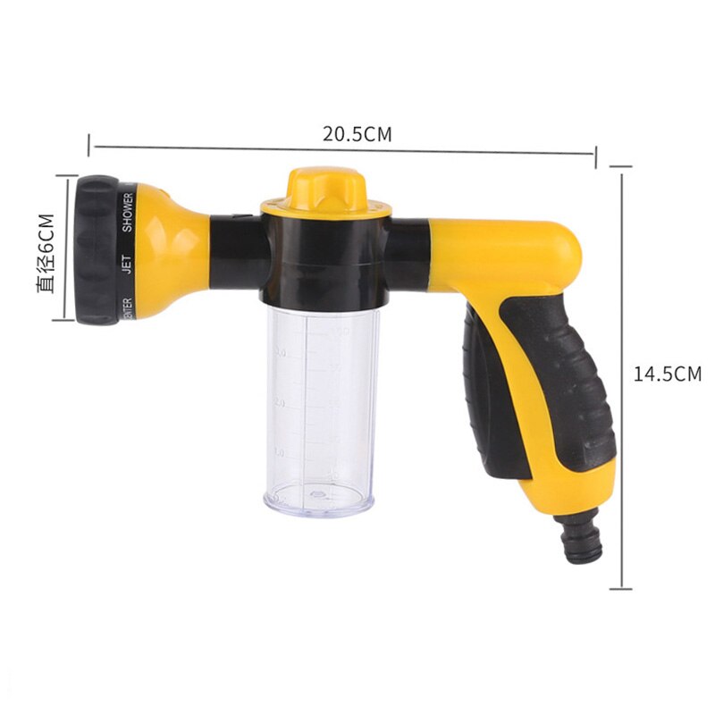 Draagbare Auto Schuim Waterpistool Hoge Druk 8 Spray Patronen Jet Auto Wasmachine Spuit Schoonmaken Tool Multifunctionele Foam Nozzle