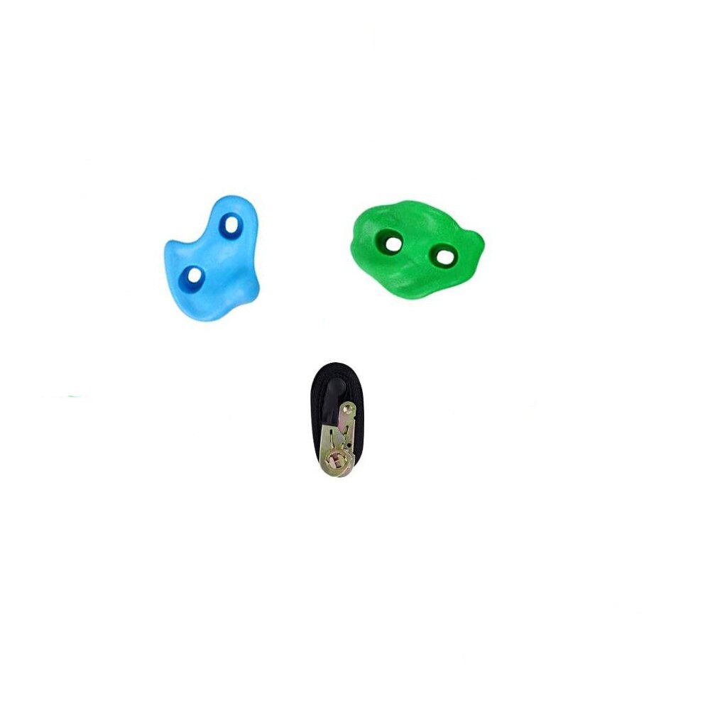 12 Tree Climbing Holds for Kids Climber, Adult Climbing Rocks with 6 Ratchet Straps for Outdoor: 2PCS Random Color