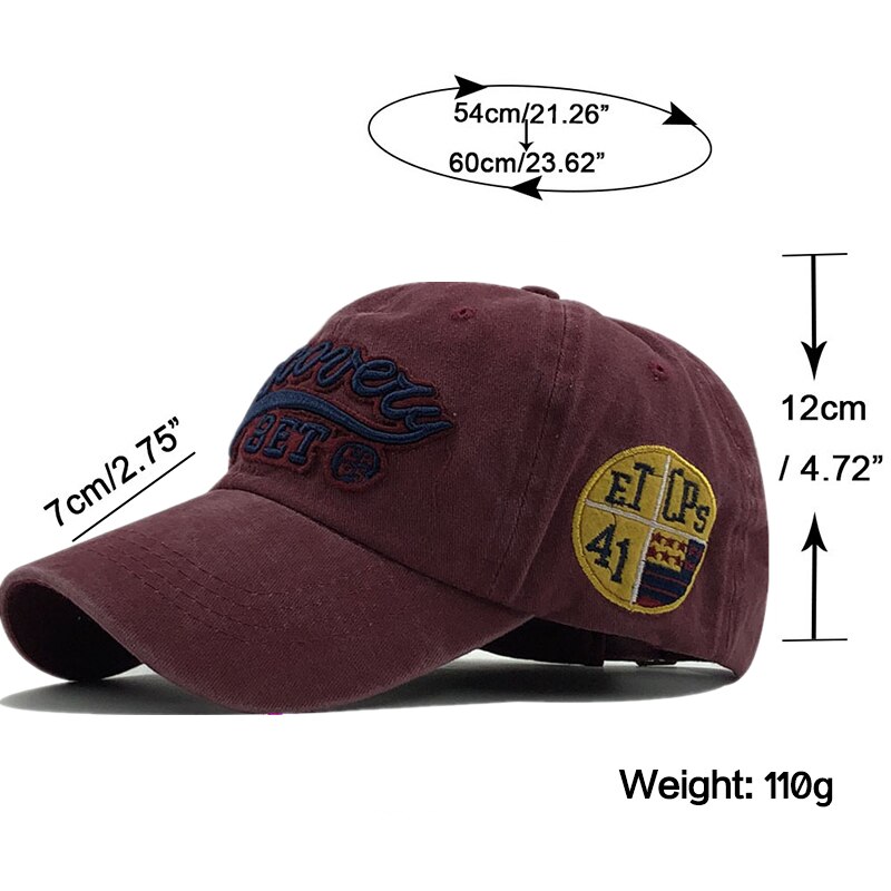 Retro fiske baseball kepsar hattar för män casquette märke kvinnor snapback kepsar tvättade ben män hatt gorras 3d bokstäver keps