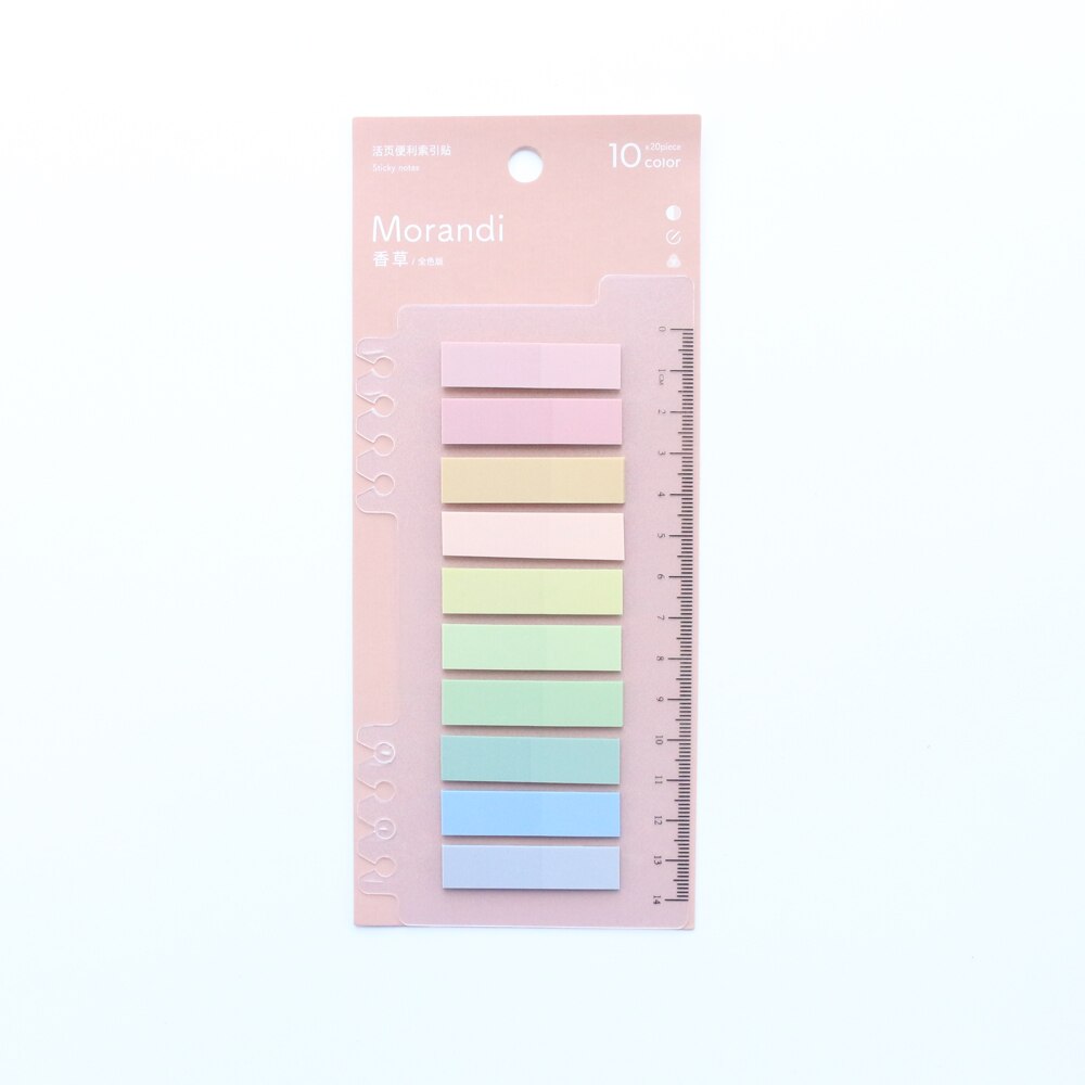 Domikee Klassieke Kantoor School Sticky Kleur Index Label Notepad Lot Pet Student Vlaggen Memo Pad Voor Spiraal Notebook Briefpapier: green