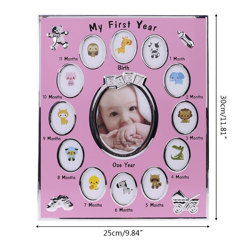 Baby Photo Frame My First Year Picture 12 Months Frame Kids Birthday Home Decoration Family Ornaments