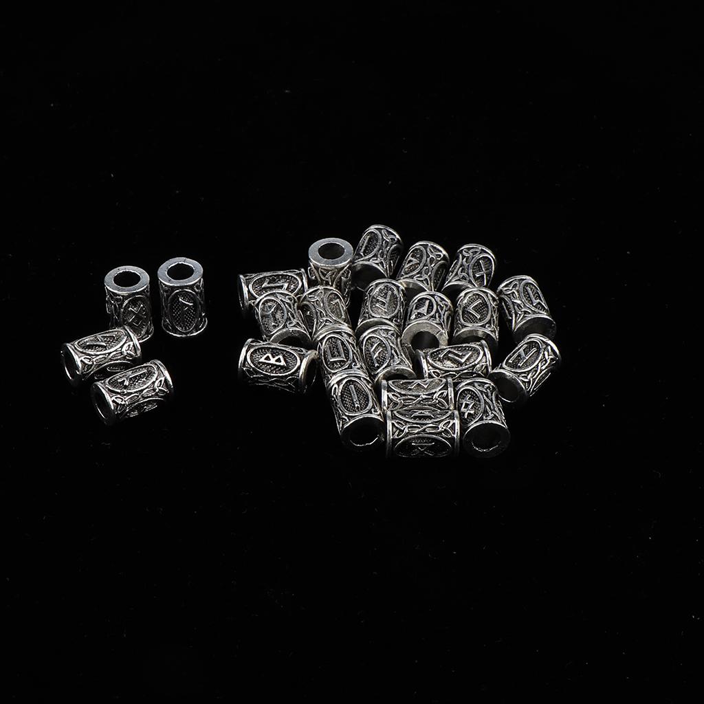24 Uds. Accesorios para el cabello de plata y negro para mujer y hombre, pulsera trenzada, collar DIY