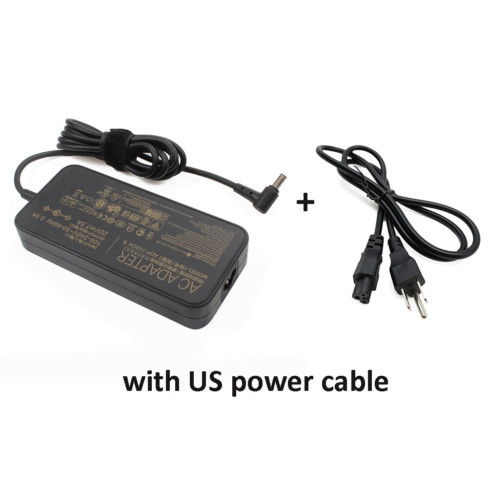 20V 7.5A 150W 6.0*3.7Mm Ac Laptop Lader Adapter Voor Asus Tuf Gaming A15 FX505 FX505D FX505DU FX505DT FX506lu VX60G ADP-150CH B: WITH US CABLE