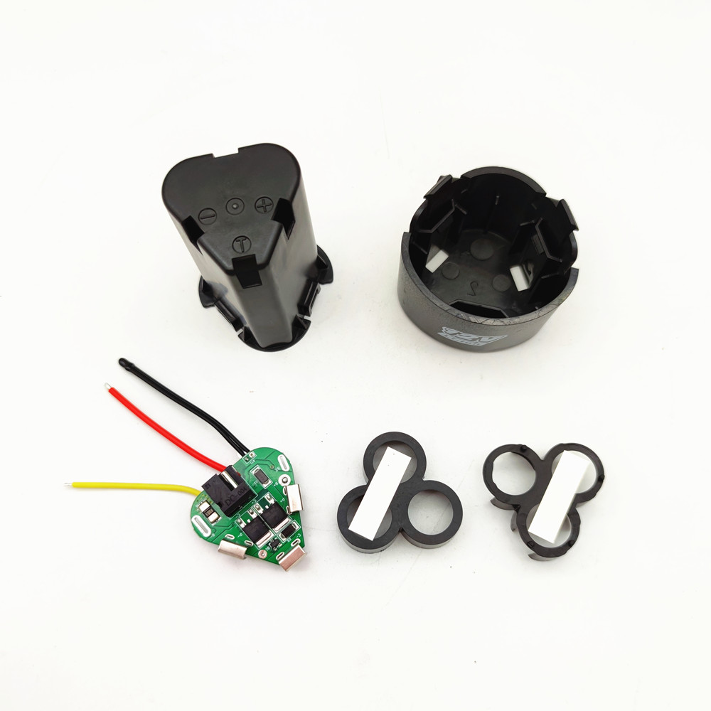 Destornillador 3s bms 12,6 V 18650, taladro eléctrico manual, pcb con caja de almacenamiento de batería, soporte para caja, accesorios de taladro manual de níquel