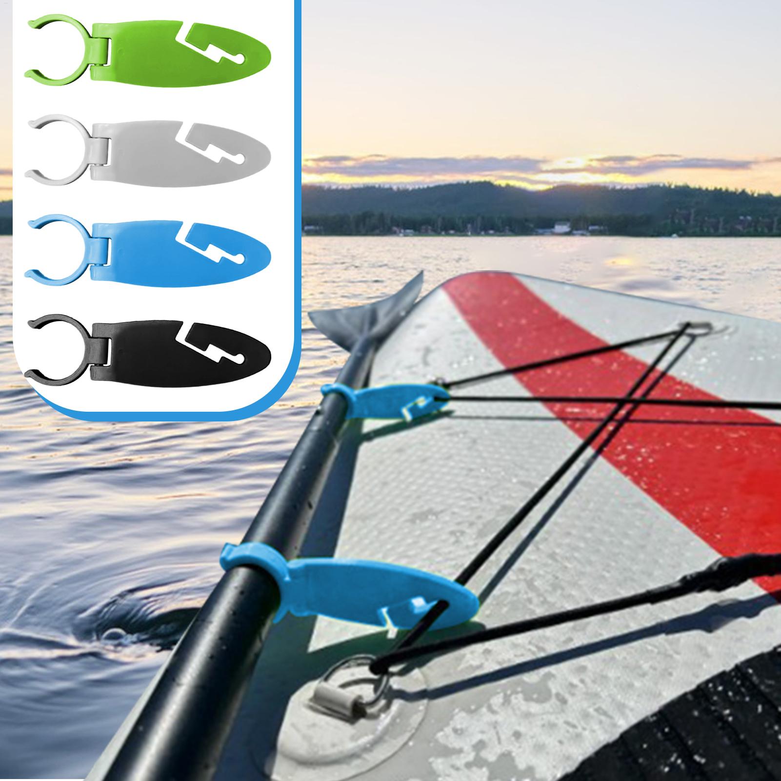 2 Stück Stand Up Paddle Board Clips Doppelpadel Board Halter Erweiterbare Befestigungsklemmen für Kajakfahren Wassersport Zubehör
