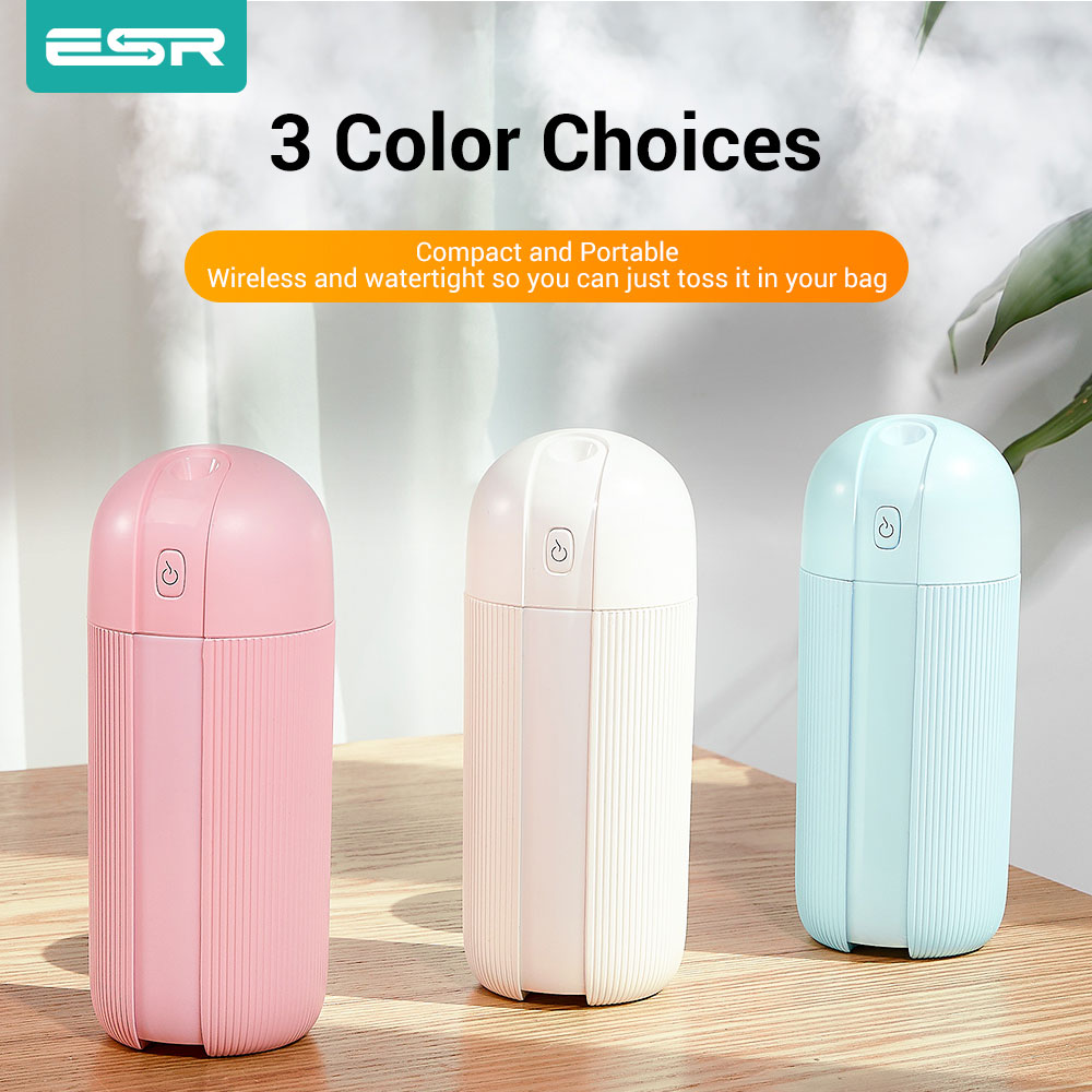 ESR Car Air Humidifier Mini USB Portable Diffuser Wireless Car Humidifier 280ml Nano Spray Mute Clean Air Care for Auto Home