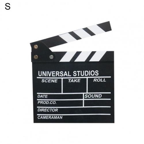 60% Film Clapboard Lightweight Portable Stable Film Director Clapboard Action Movie Clapper Board for Studio Live: Black / L