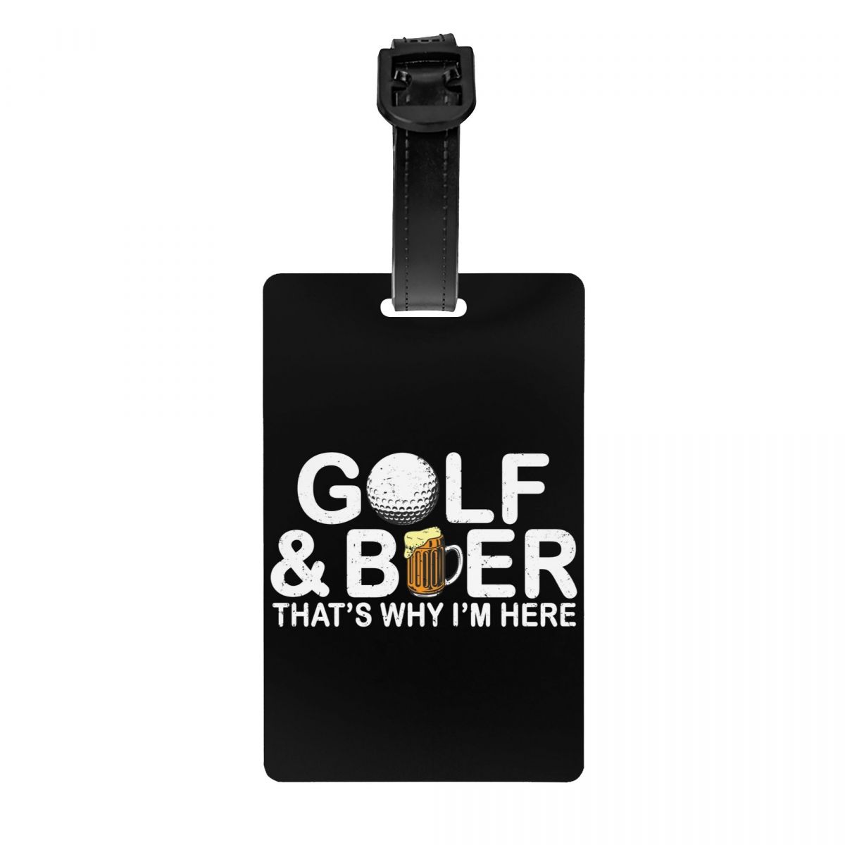 Blijf Kalm En Speel Golfbagagelabels Voor Koffers Schattige Bagagelabels Privacy Cover Id Label: Zilver